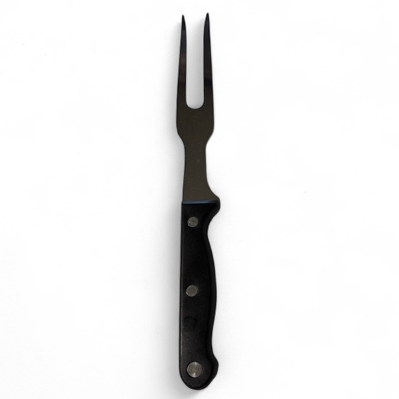 Stainless Steel Meat Fork Heavy Duty Two-Prong Carving Fork Full Like New - Picture 1 of 5